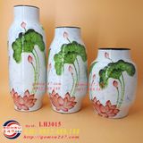 Bình hoa gốm sứ men vân đá - Bộ phích dáng mới