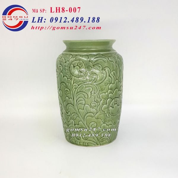 Lọ cắm hoa sen đẹp - Bình hoa Bát Tràng