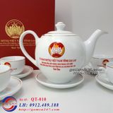 Ấm chén đẹp in logo MTTQ Việt Nam