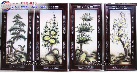 Tranh-tu-quy-gom-su-bat-trang-dap-noi-cao-cap-48x128,5Cm