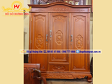Mẫu tủ quần áo 3 cánh gỗ gụ đẹp TA147