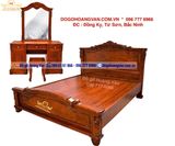 Combo giường ngủ + bàn phấn đơn giản giá rẻ BTĐ74