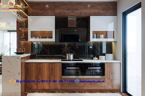 Đồ Gỗ Hoàng Vân thiết kế tủ bếp theo yêu cầu  TB43