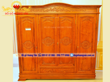 Mẫu tủ quần áo gỗ hương đẹp TA144