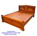 Mẫu giường ngủ đẹp giá rẻ nhất, Giường ngủ gỗ gõ GN78