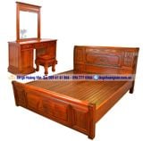 Mẫu giường ngủ đẹp giá rẻ nhất, Giường ngủ gỗ gõ GN78