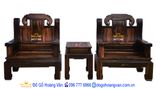 BG02 Bộ bàn ghế triện như ý voi gỗ mun