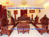 Chiêm ngưỡng bộ ghế rồng đỉnh hoành tráng, bộ ghế đục rồng BG15