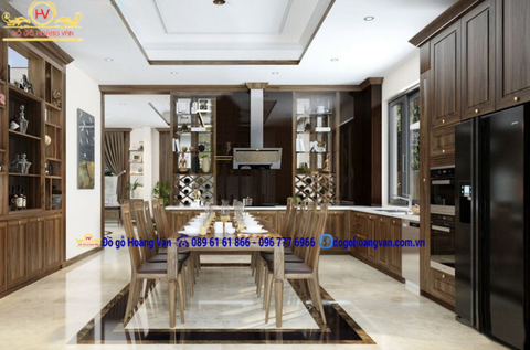 Đồ Gỗ Hoàng Vân thiết kế tủ bếp theo yêu cầu  TB44