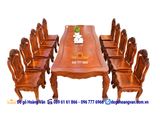 BA01 Bàn ăn 10 ghế gỗ hương