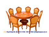 BỘ BÀN GHẾ ĂN ĐẸP kiểu Archives bàn tròn 8 ghế BA35