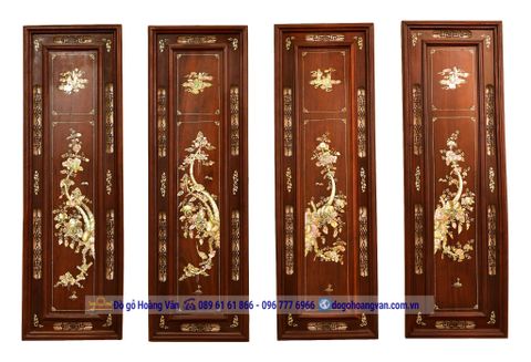 Tranh tứ quý khảm ốc T39