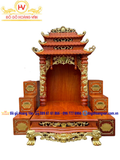 Mẫu Bàn Thờ Thần Tài Cỡ To Cột Rồng Mái Chùa  có dát vàng BTT33