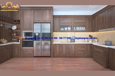 Đồ Gỗ Hoàng Vân thiết kế tủ bếp theo yêu cầu  TB47