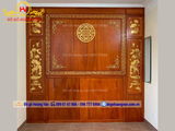 phòng thờ gỗ tự nhiên kết hợp phong thủy hài hòa - PT87