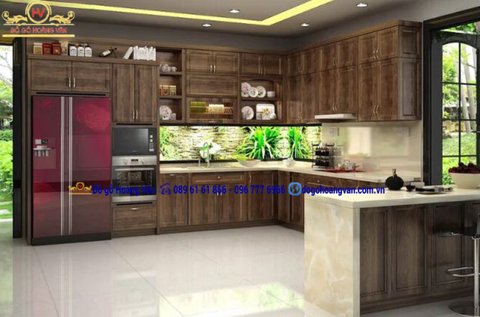 Đồ Gỗ Hoàng Vân thiết kế tủ bếp theo yêu cầu  TB48
