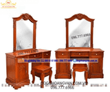 Mẫu bàn trang điểm đơn giản gỗ gụ BTĐ79