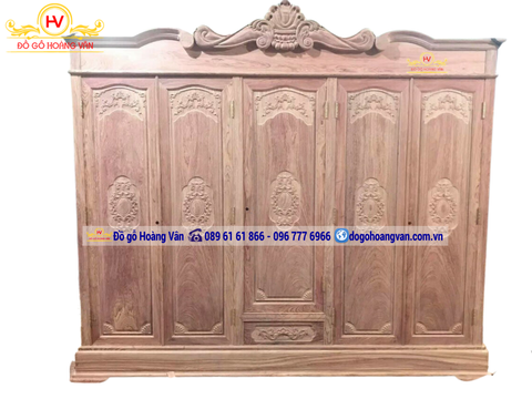 mẫu tủ áo gỗ tự nhiên cao cấp   TA196