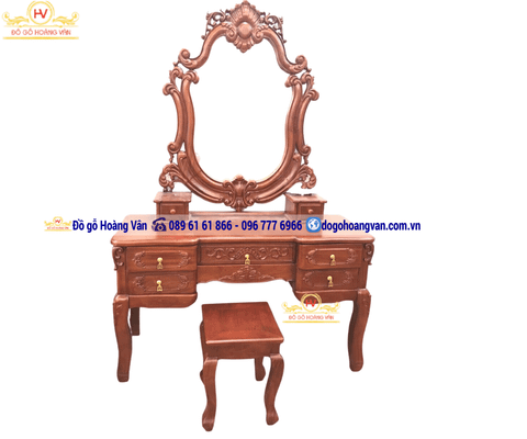 Mẫu bàn trang điểm tân cổ điển chân cong BTĐ80