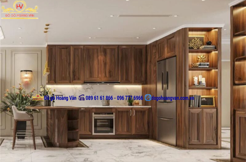 Đồ Gỗ Hoàng Vân thiết kế tủ bếp theo yêu cầu  TB49