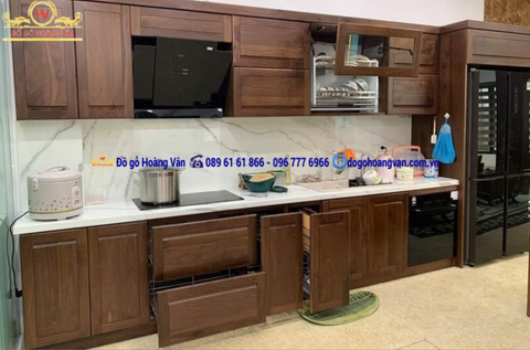 Đồ Gỗ Hoàng Vân thiết kế tủ bếp theo yêu cầu  TB51