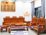 BG45 Bộ bàn ghế gỗ giá rẻ mẫu triện như ý rồng