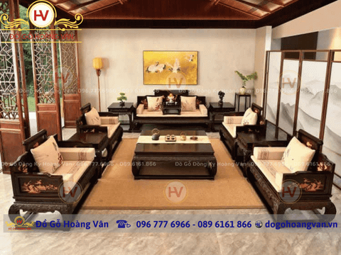 Bộ ghế gỗ phòng khách hàng đặt  BG204