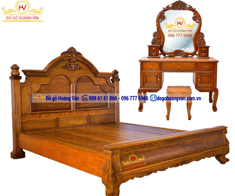 Bộ giường ngủ và bàn trang điểm cho cô dâu BTĐ83