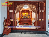 Thi công phòng thờ gỗ tự nhiên- PT67
