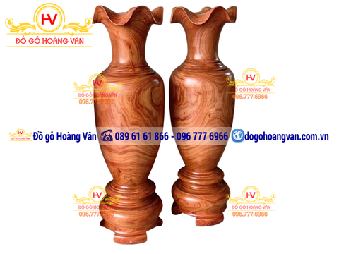 Lọ Lộc Bình Gỗ tự nhiên NGUYÊN KHỐI LB23