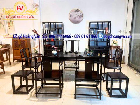 Địa chỉ bán bộ ghế uống trà gỗ thịt uy tín BGT23