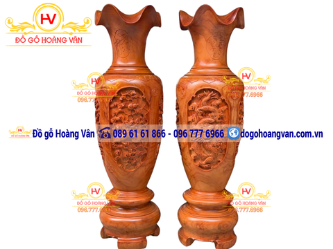 Lọ Lộc Bình Gỗ đục trạm  hàng tuyển chọn LB25