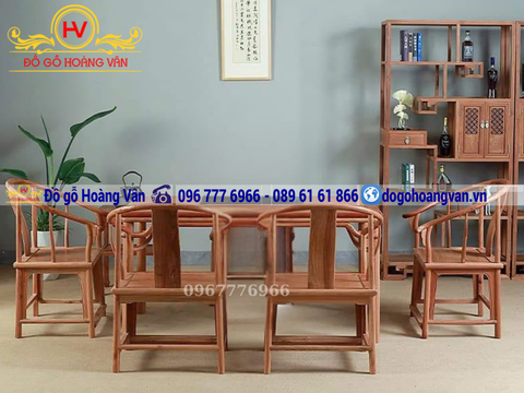 Bộ ghế uống trà gỗ thịt cho phòng khách nhỏ  BGT25