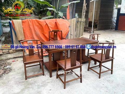 Bộ ghế uống trà gỗ dễ vệ sinh BGT27