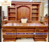 Thi công nội thất phòng làm việc gỗ hương đẹp hoành tráng BGĐ82