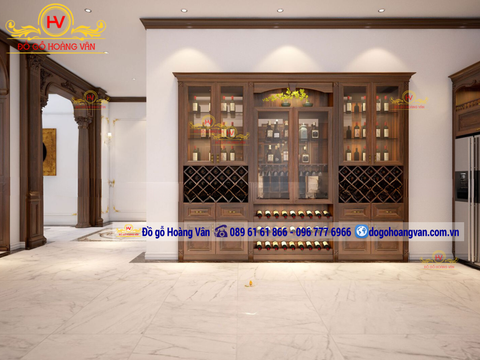 sản xuất thi công tủ bày đồ ,tủ rượu gỗ tự nhiên TR120