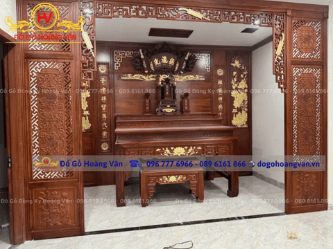 Nội thất phòng thờ gỗ tự nhiên  - PT87