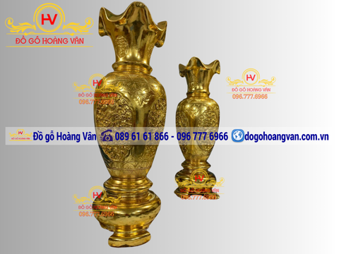 Đôi Lọ Lộc Bình Gỗ Hương đẹp  rát vàng  LB04