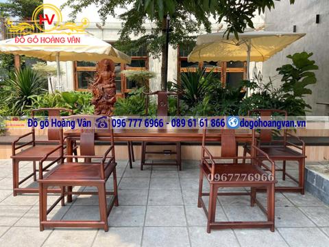 Bộ ghế uống trà gỗ thịt giá thành hợp lý BGT29