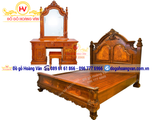 giường ngủ, bàn phấn gỗ hương, gõ cao cấp  GN137