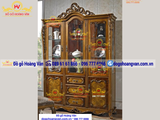 Mẫu tủ rượu gỗ phong cách tân cổ điển đẹp  TR108