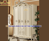 Mẫu Tủ áo 3 buồng 3 cánh phong cách châu âu TA90