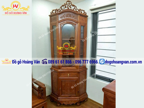 TỦ RƯỢU GÓC GỖ TỰ NHIÊN CAO CẤP TG50
