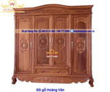 Mẫu Tủ áo 3 buồng 4 cánh Đục Trạm đẹp TA89