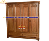 Mẫu Tủ áo 3 buồng 4 cánh Trơn đẹp TA88