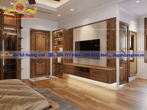 Thiết Kế Thi Công nội thất phòng ngủ gỗ tự nhiên TA150