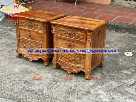 Táp đờ- luy đầu giường Đục Trạm Hoa lá Tây  2023 T65