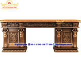 Mẫu bàn làm việc tân cổ điển, bàn giám đốc hoành tráng  BGĐ41