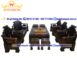 Bộ Bàn Ghế Phòng khách chất liệu gỗ mun  BG121