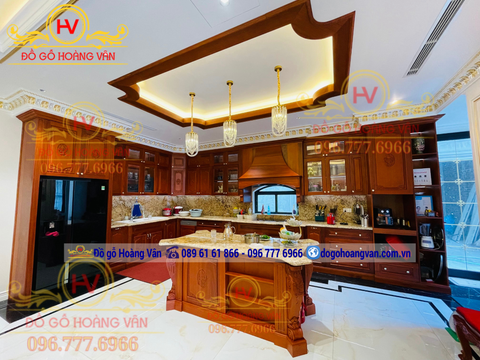 Đồ Gỗ Hoàng Vân thiết kế tủ bếp theo yêu cầu  TB53